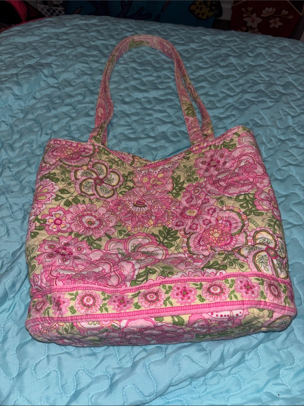 Vera Bradley Petal Pink Floral Quilted Shoulder Bag  A00440